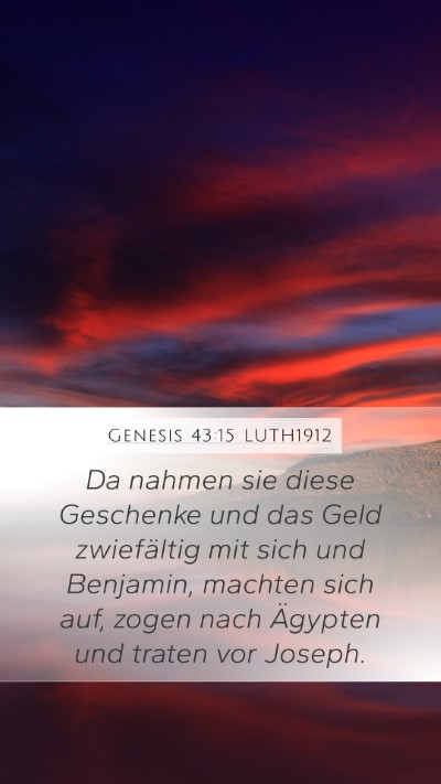 Genesis 43:15 LUTH1912 Bible Verse Image