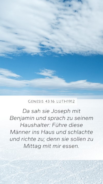Genesis 43:16 LUTH1912 Bible Verse Image