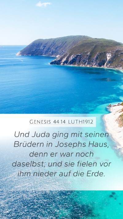 Genesis 44:14 LUTH1912 Bible Verse Image
