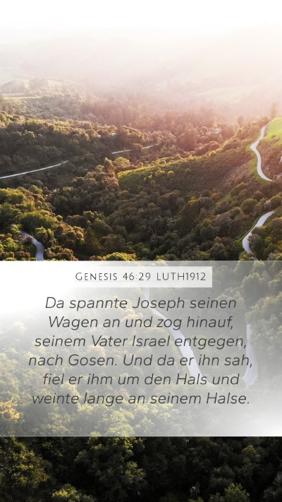 Genesis 46:29 LUTH1912 Bible Verse Image