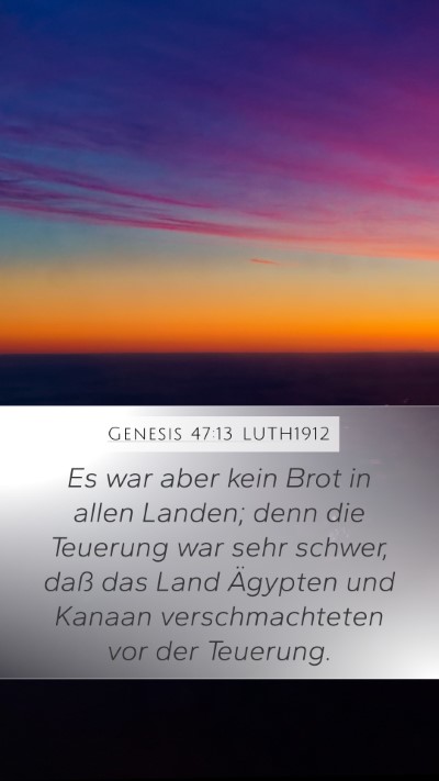 Genesis 47:13 LUTH1912 Bible Verse Image