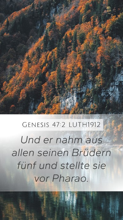 Genesis 47:2 LUTH1912 Bible Verse Image