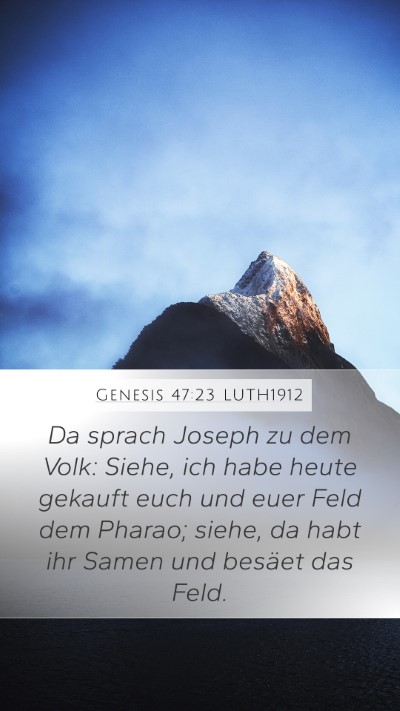 Genesis 47:23 LUTH1912 Bible Verse Image