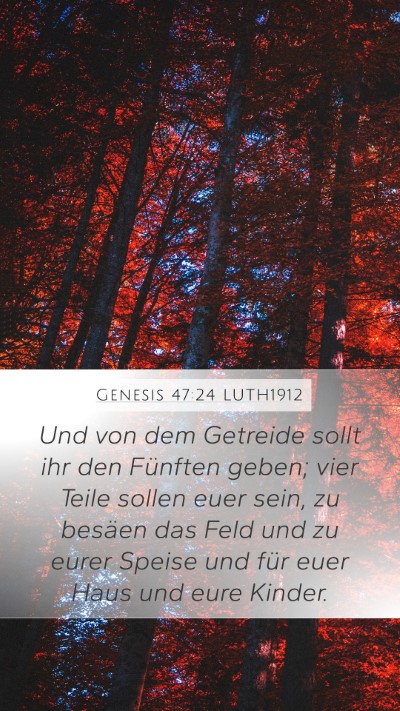 Genesis 47:24 LUTH1912 Bible Verse Image