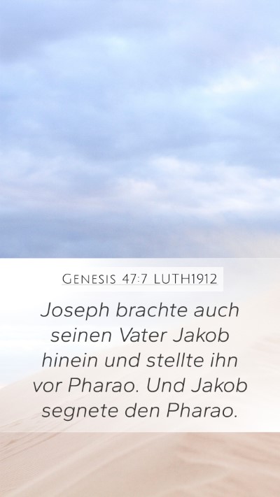 Genesis 47:7 LUTH1912 Bible Verse Image