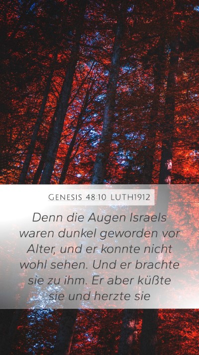 Genesis 48:10 LUTH1912 Bible Verse Image
