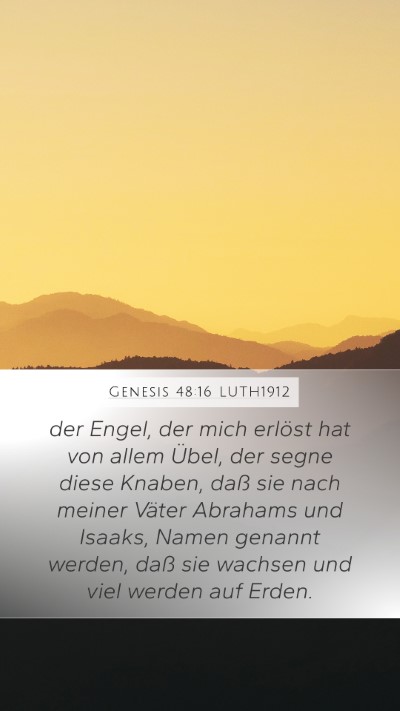 Genesis 48:16 LUTH1912 Bible Verse Image