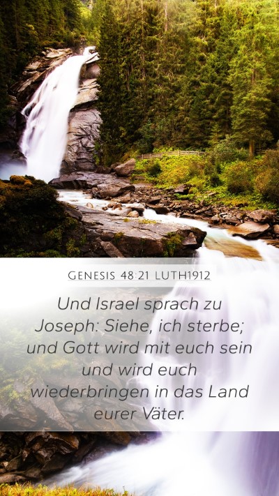 Genesis 48:21 LUTH1912 Bible Verse Image