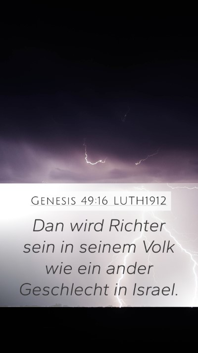 Genesis 49:16 LUTH1912 Bible Verse Image
