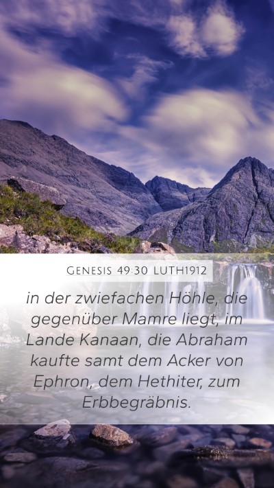 Genesis 49:30 LUTH1912 Bible Verse Image