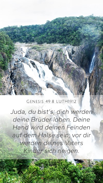 Genesis 49:8 LUTH1912 Bible Verse Image