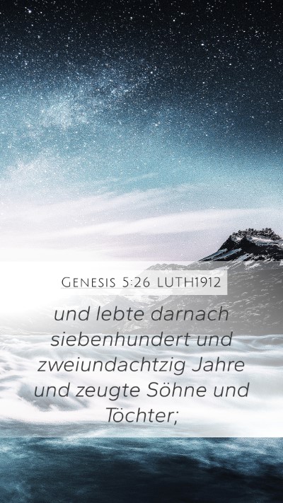 Genesis 5:26 LUTH1912 Bible Verse Image