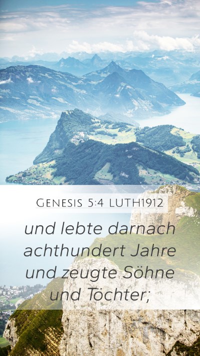 Genesis 5:4 LUTH1912 Bible Verse Image