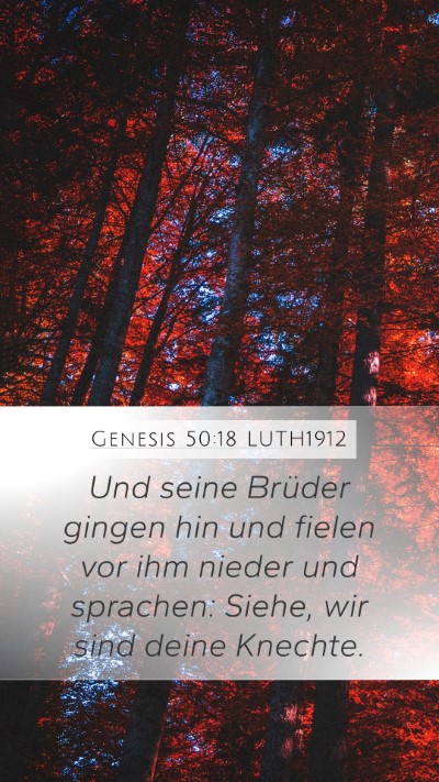 Genesis 50:18 LUTH1912 Bible Verse Image