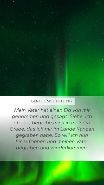 Genesis 50:5 LUTH1912 Bible Verse Image