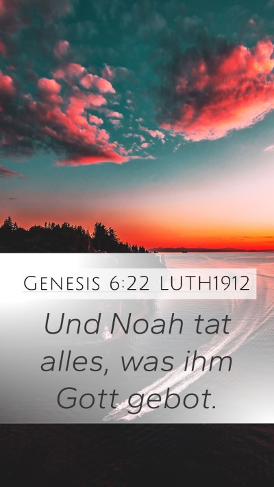 Genesis 6:22 LUTH1912 Bible Verse Image