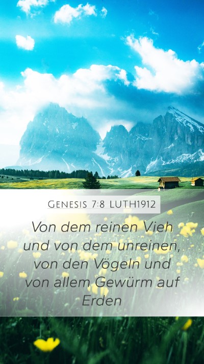 Genesis 7:8 LUTH1912 Bible Verse Image
