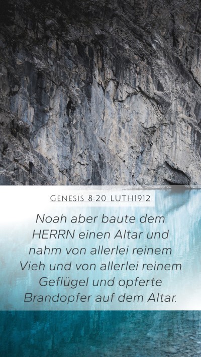 Genesis 8:20 LUTH1912 Bible Verse Image