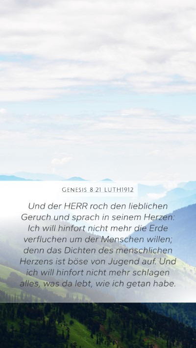 Genesis 8:21 LUTH1912 Bible Verse Image