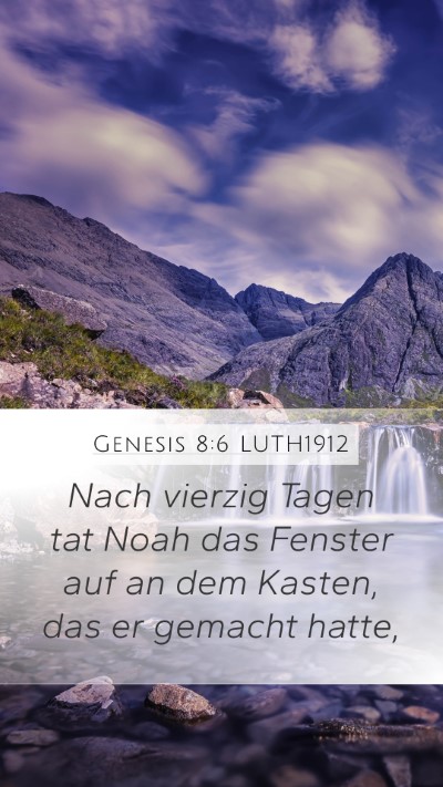 Genesis 8:6 LUTH1912 Bible Verse Image