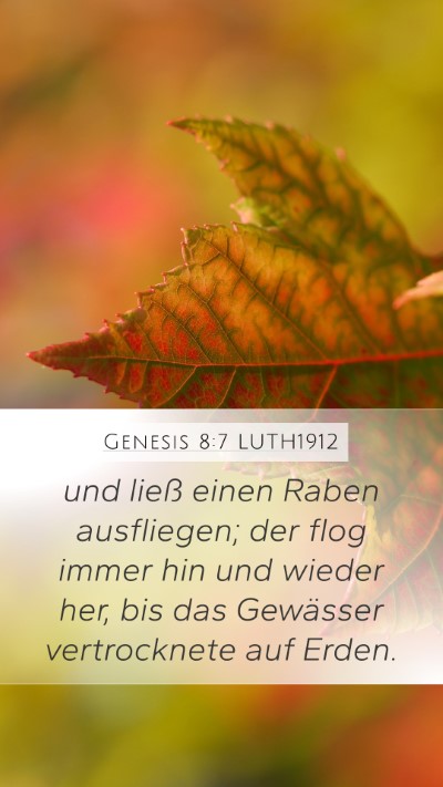 Genesis 8:7 LUTH1912 Bible Verse Image