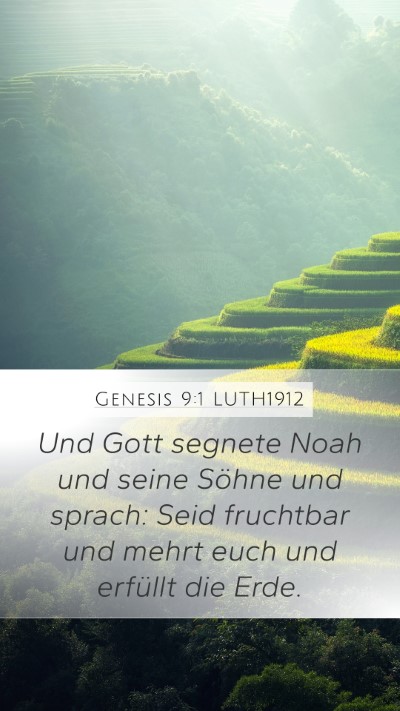 Genesis 9:1 LUTH1912 Bible Verse Image