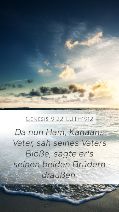 Genesis 9:22 LUTH1912 Bible Verse Image