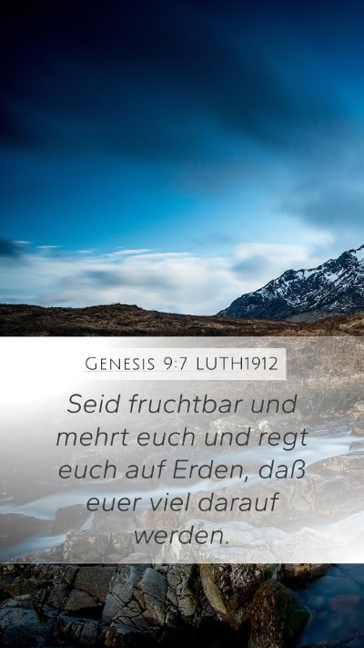 Genesis 9:7 LUTH1912 Bible Verse Image