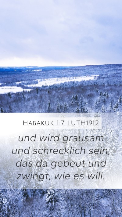 Habakuk 1:7 LUTH1912 Bible Verse Image