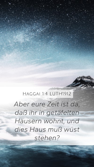 Haggai 1:4 LUTH1912 Bible Verse Image