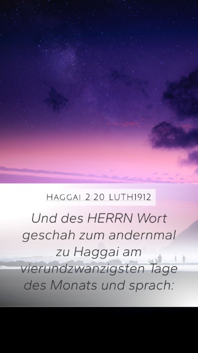 Haggai 2:20 LUTH1912 Bible Verse Image