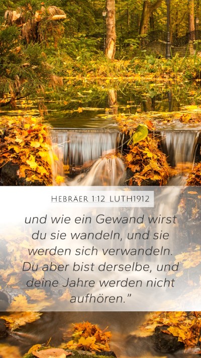 Hebräer 1:12 LUTH1912 Bible Verse Image