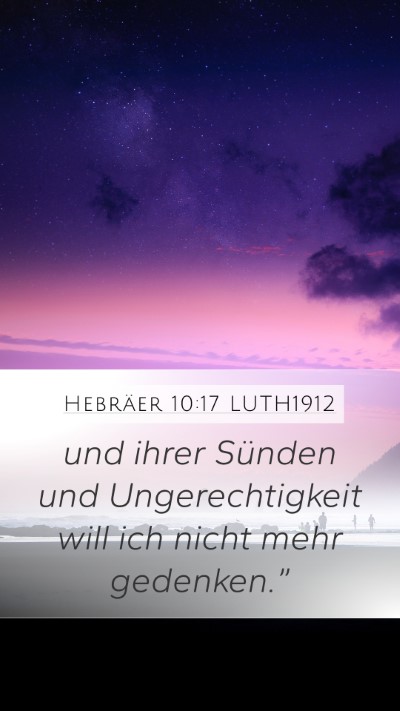 Hebräer 10:17 LUTH1912 Bible Verse Image