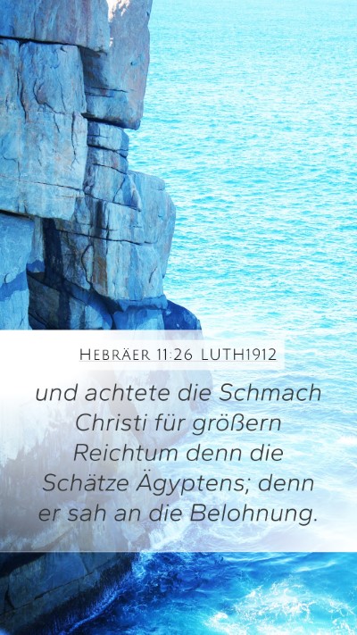 Hebräer 11:26 LUTH1912 Bible Verse Image