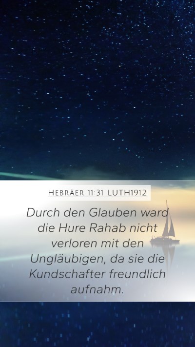 Hebräer 11:31 LUTH1912 Bible Verse Image