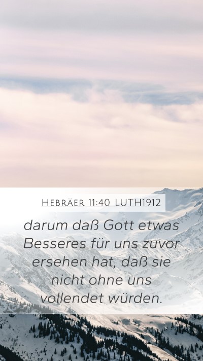 Hebräer 11:40 LUTH1912 Bible Verse Image
