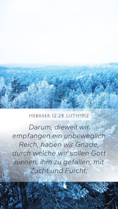 Hebräer 12:28 LUTH1912 Bible Verse Image