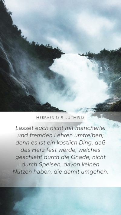 Hebräer 13:9 LUTH1912 Bible Verse Image