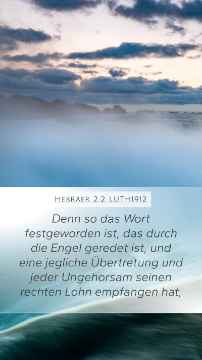 Hebräer 2:2 LUTH1912 Bible Verse Image