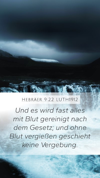 Hebräer 9:22 LUTH1912 Bible Verse Image