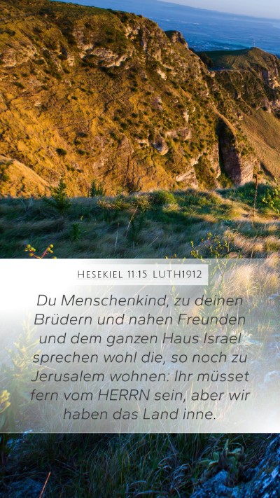 Hesekiel 11:15 LUTH1912 Bible Verse Image