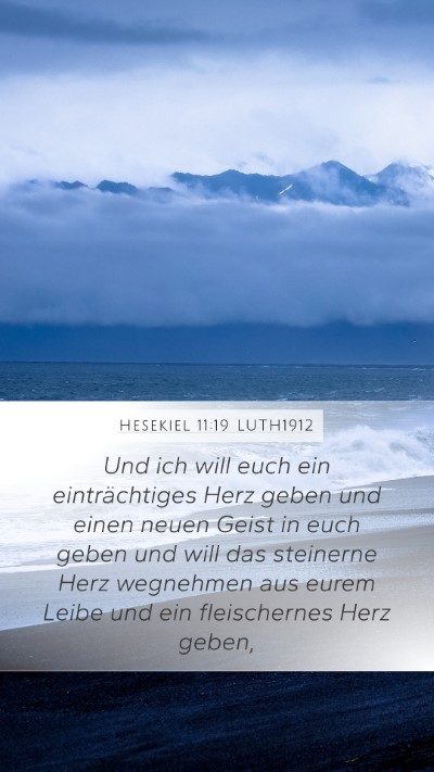 Hesekiel 11:19 LUTH1912 Bible Verse Image