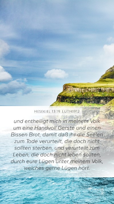 Hesekiel 13:19 LUTH1912 Bible Verse Image