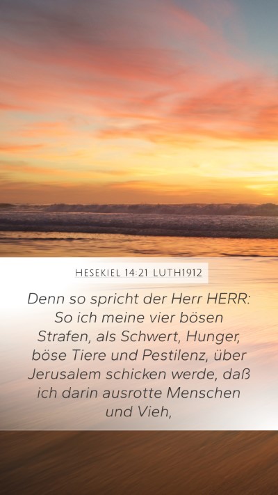 Hesekiel 14:21 LUTH1912 Bible Verse Image