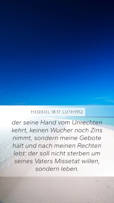 Hesekiel 18:17 LUTH1912 Bible Verse Image