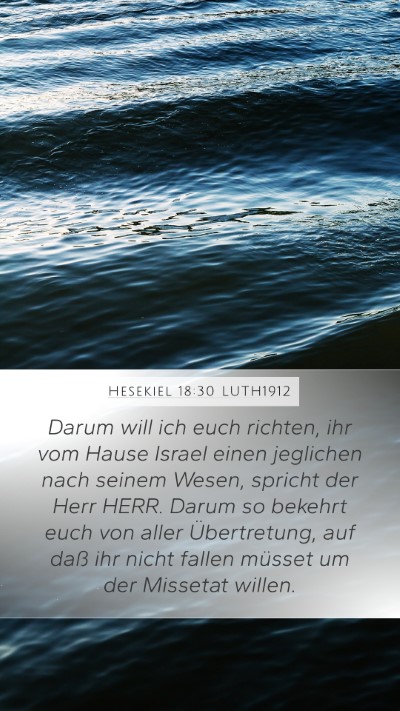 Hesekiel 18:30 LUTH1912 Bible Verse Image