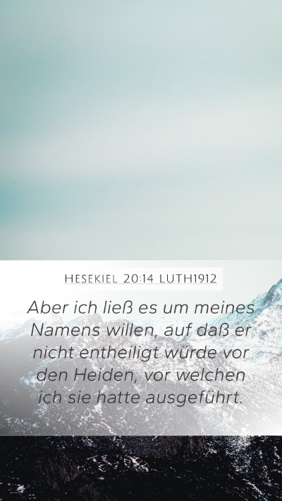 Hesekiel 20:14 LUTH1912 Bible Verse Image