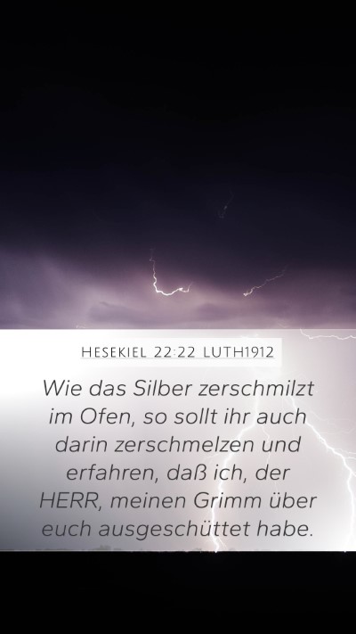Hesekiel 22:22 LUTH1912 Bible Verse Image
