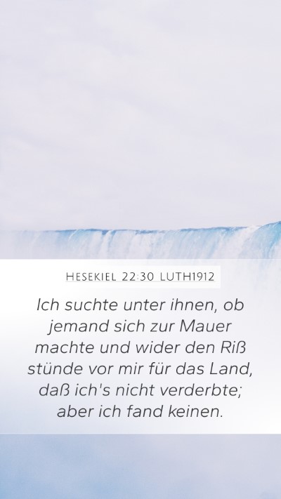 Hesekiel 22:30 LUTH1912 Bible Verse Image