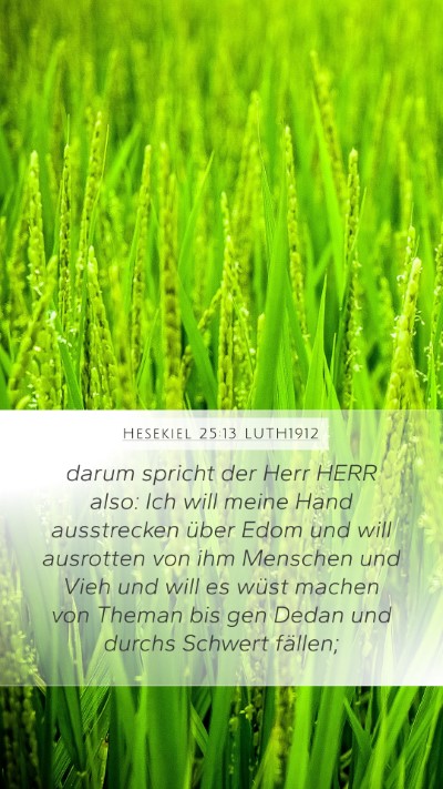 Hesekiel 25:13 LUTH1912 Bible Verse Image